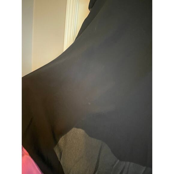 Torrid black tan sheer short tulip sleeve top lightweight blouse solid Size 2X - Picture 6 of 9